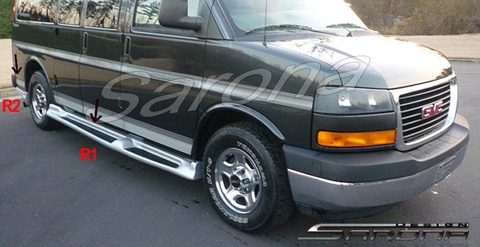 Custom GMC Savana Van  Short Wheel Base Running Boards (2003 - 2025) - $1090.00 (Part #GM-003-SB)